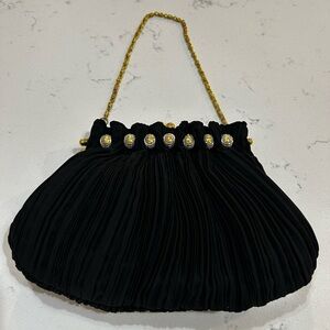 Stephanie Pleated Pouch Evening Bag